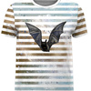 MEN’S T-SHIRT - BAT / STRIPES (ENCHANTED NIGHT) - single jersey S