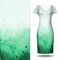 SPECKS (green) - dress panel crepe