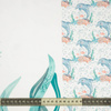 DOLPHIN pat. 3 (MAGICAL OCEAN) - SINGLE JERSEY PANORAMIC PANEL (60cm x 155cm)