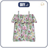 Carmenausschnitt Bluse (SARA) - FLOWERS 3D WZ. 8 - Nähset - 146-152