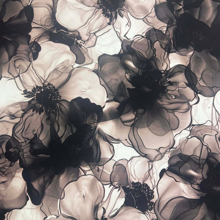150CM alcohol ink wz.9 (SEPIA) - dresówka pętelkowa