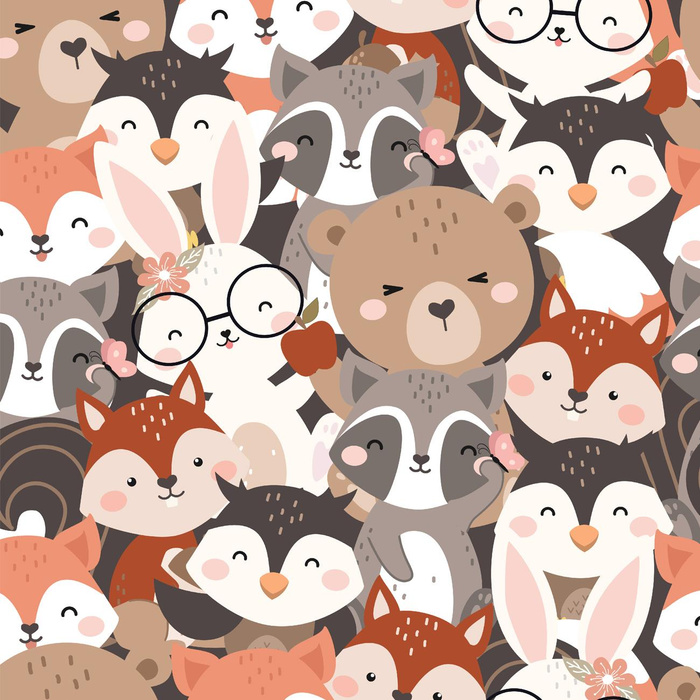 ANIMALS WZ.8 - looped knit fabric