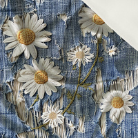 DAISIES DENIM IMITATION WZ. 3 - Satyna