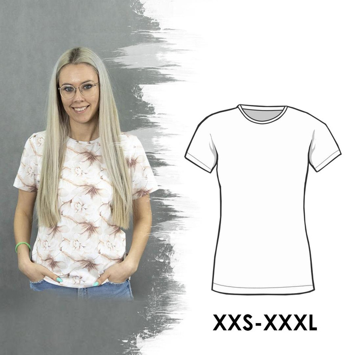 PAPIER-SCHNITTMUSTER - DAMEN T-SHIRT (XXS-XXXL)