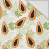 PAPAYA ORANGE & WHITE - Viskose Jersey