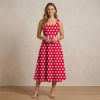 RED POLKA DOTS - tkanina wiskozowa
