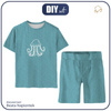 KINDERPYJAMA "ADA" - QUALLEN / FISCHSCHWARM (BLAUER PLANET) - Bambus-Single Jersey mit Elastan (110/116)