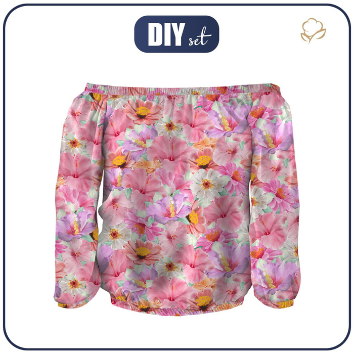 Carmenausschnitt Bluse (SOFIA) - STOCKROSEN - Nähset