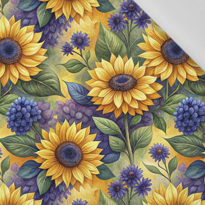 SUNFLOWERS wz. 4 - Cotton woven fabric