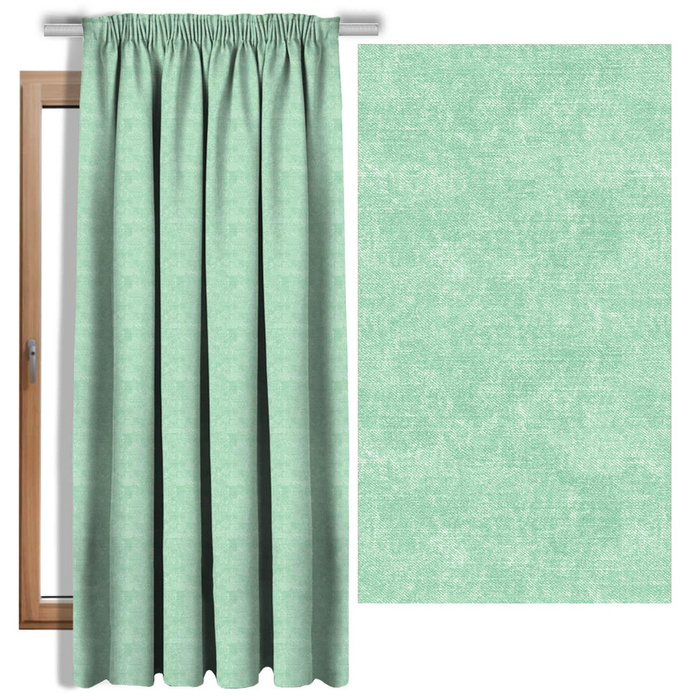 ACID WASH / MINT - Cotton woven fabric