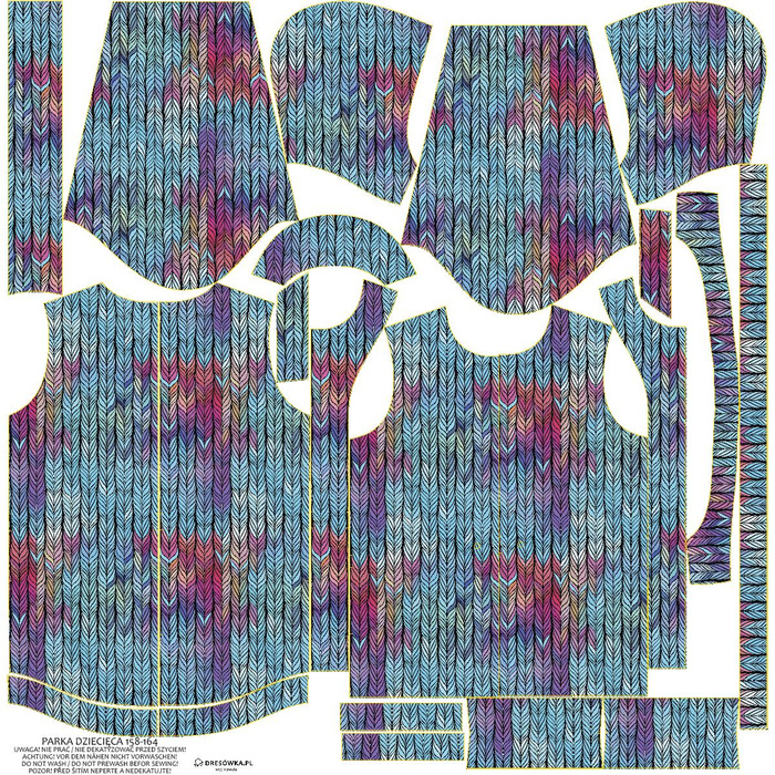 KIDS PARKA (ARIEL) - BRAID / rainbow - softshell (158-164)
