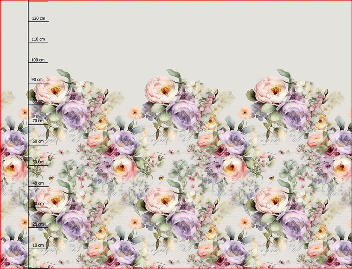 VINTAGE FLOWERS - Kleid-Panel Leinen 100%