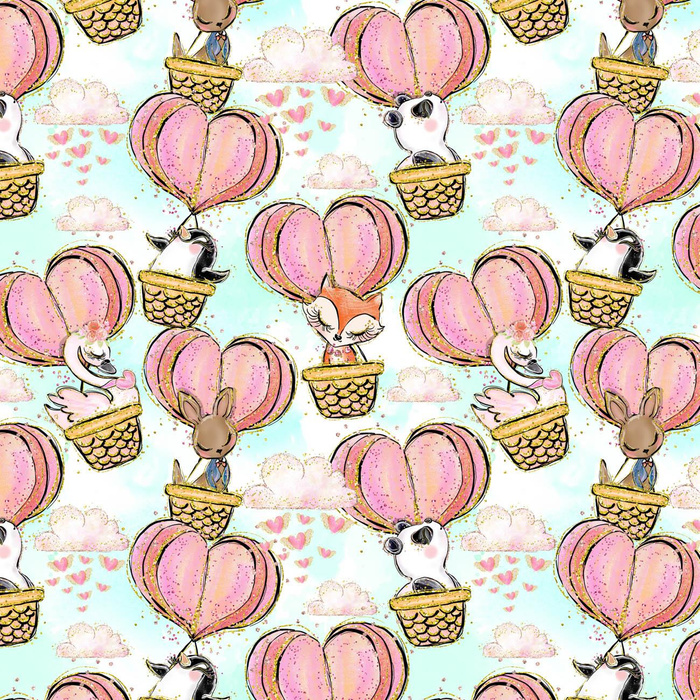 BALLOON FLIGHT - Cotton woven fabric