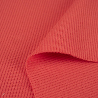 Rib Jersey fabric Unicolour - CORAL (D-169)