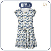 DRESS "EMMA" - RETRO FLOWERS PAT. 5 - Viscose jersey with elastane L