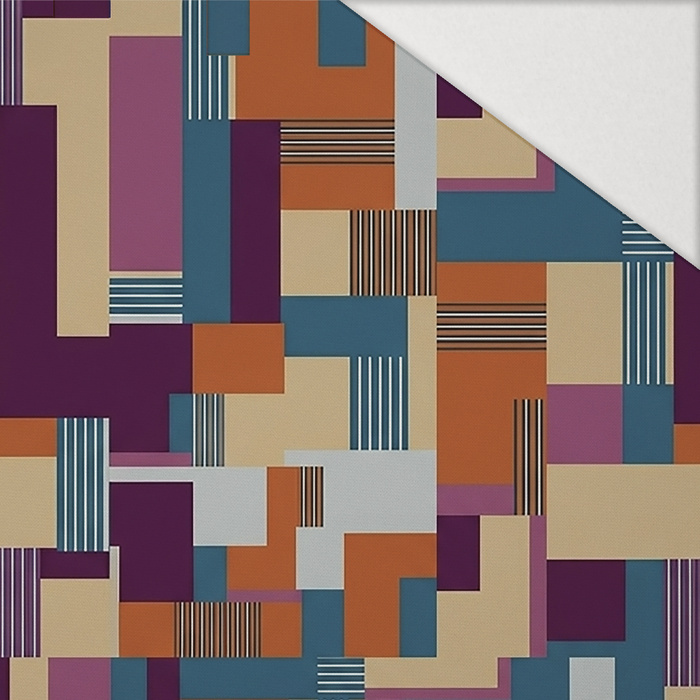 RETRO GEOMETRIC WZ. 1 - Hydrofobní česaná teplákovina