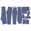 CHILDREN'S JOGGERS "LYON" (86/92) - ACID WASH / DARK BLUE - looped knit fabric
