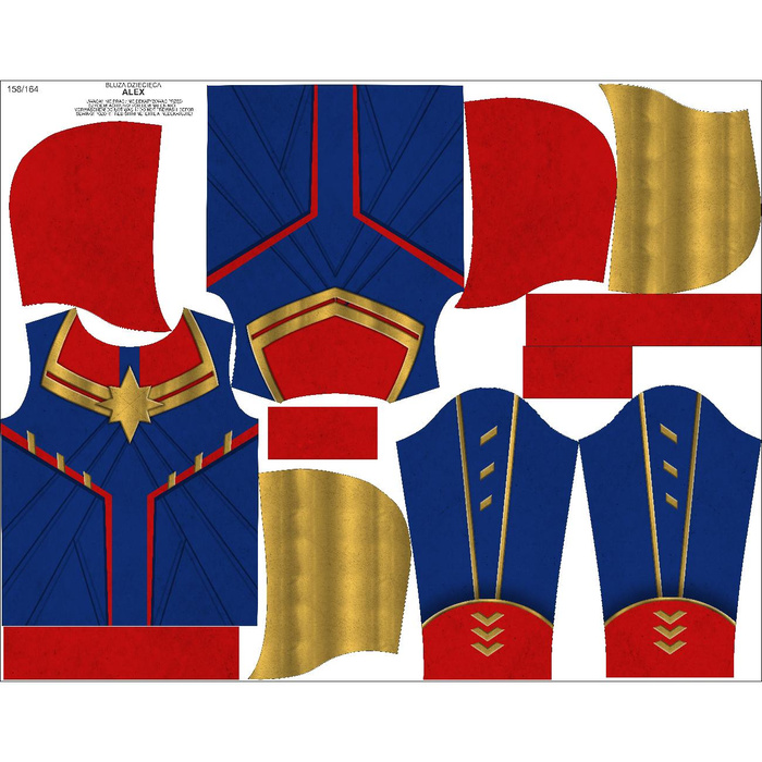 KID'S HOODIE (ALEX) - SUPERHERO PAT. 5 - sewing set (122/128)