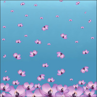 ANIMALS CRACKED wz.1 (FLOWERS) - looped knit fabric