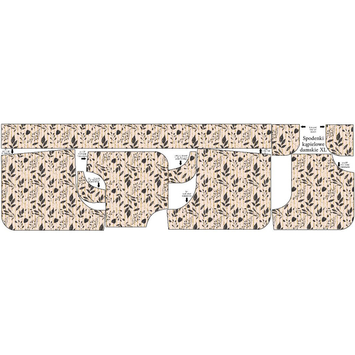 Damen Badeshorts - BLÄTTER Ms. 10 (gold) XL