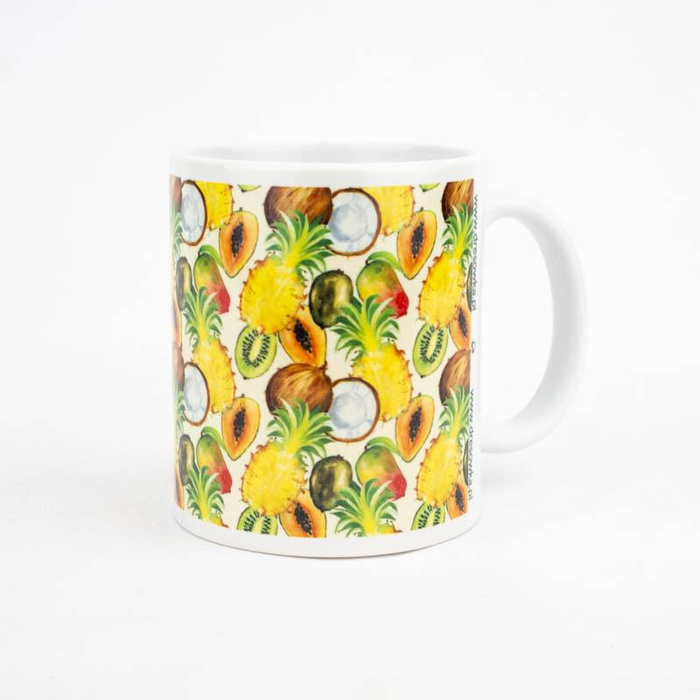 BECHER MIT AUFDRUCK - EXOTISCHE FRÜCHTE