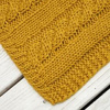 BLANKET (BRAID) /  mustard M - knitted panel