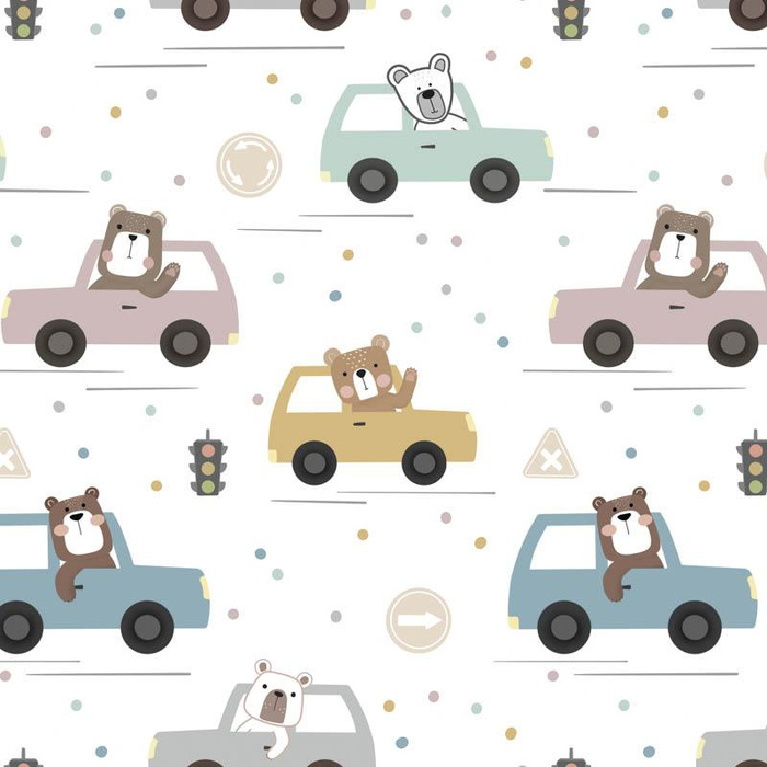 COLORFUL CARS / traffic lights (CITY BEARS) - softshell