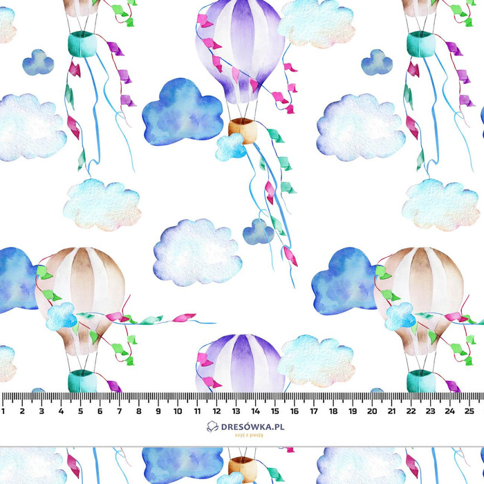 HOT AIR BALLOONS (COLORFUL TRANSPORT) - single jersey with elastane