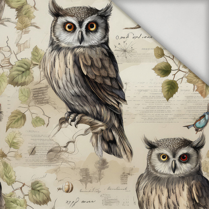 PASTEL BIRDS WZ. 4 (OWLS) - lycra 300g