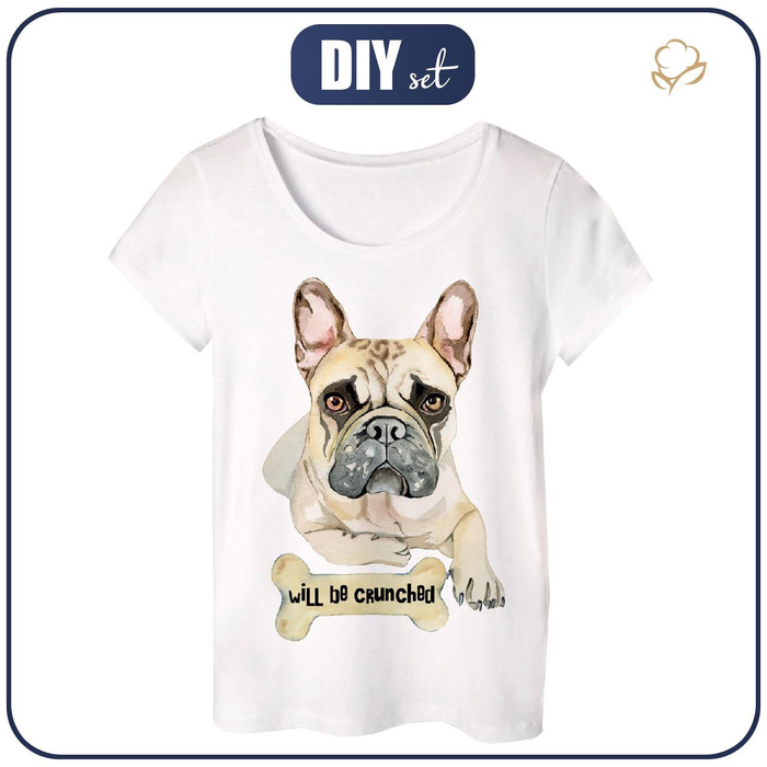 PYJAMAS-T-SHIRT - BULLDOG - M
