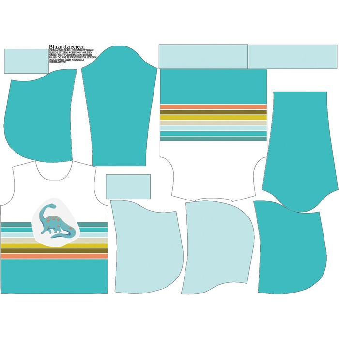 KID'S HOODIE (ALEX) - DIPLODOK - looped knit fabric (86/92)