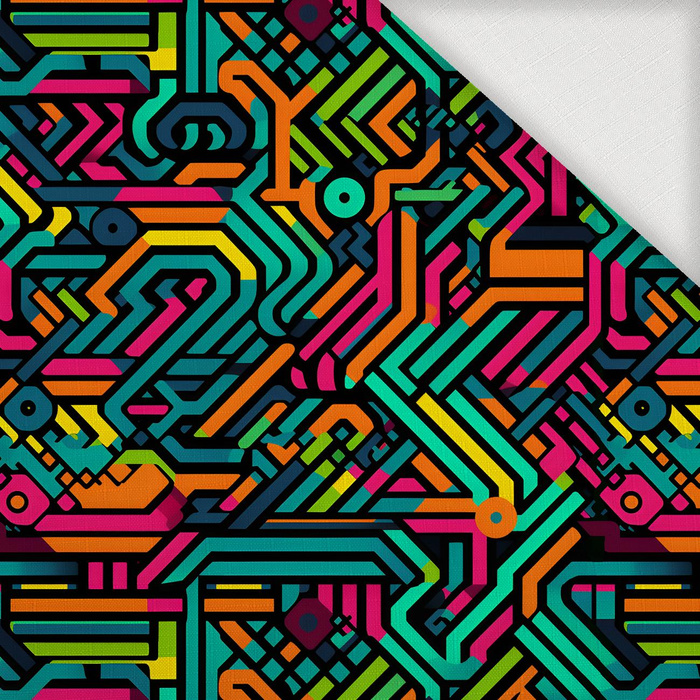 NEON ABSTRACT WZ.2 - Woven Fabric for tablecloths