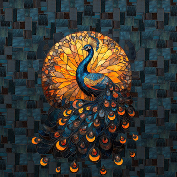 STAINED GLASS WZ.9 - panel (75cm x 80cm) Hydrofobowa dzianina drapana