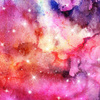 WATERCOLOR GALAXY PAT. 6- Upholstery velour 