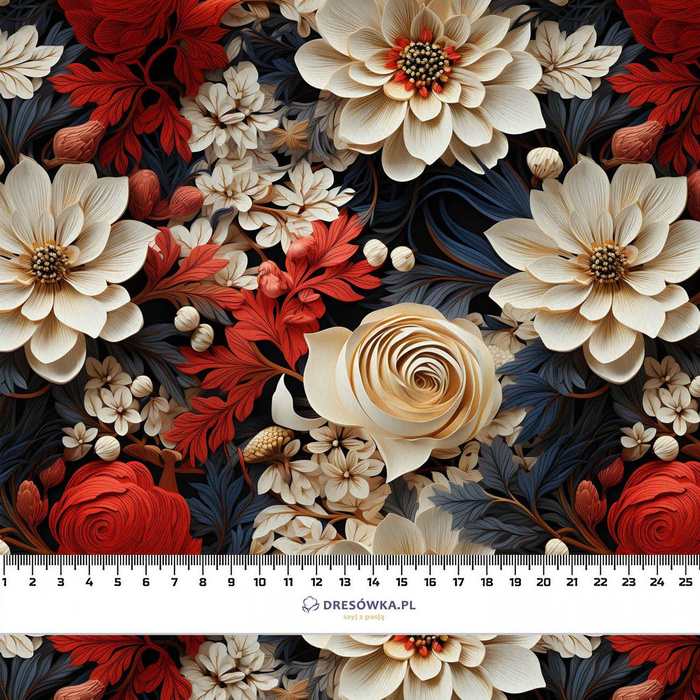 VIBRANT FLOWERS wz. 1 - single jersey