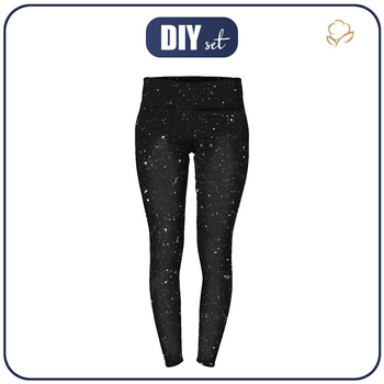 WOMEN'S THERMO LEGGINGS (GRETA) - CONCRETE / black - sewing set XL