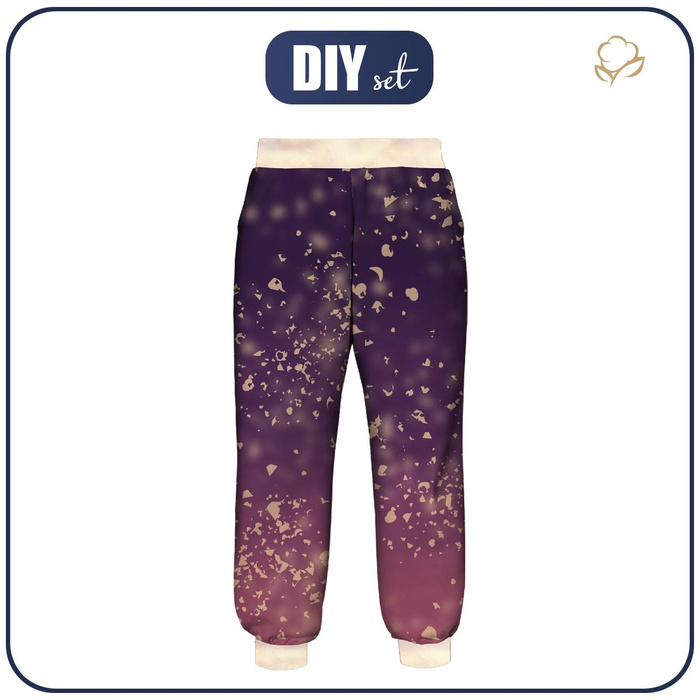 KID'S JOGGERS (ROBIN) - ANIMATED POLAR BEAR / background - sewing set (86/92)