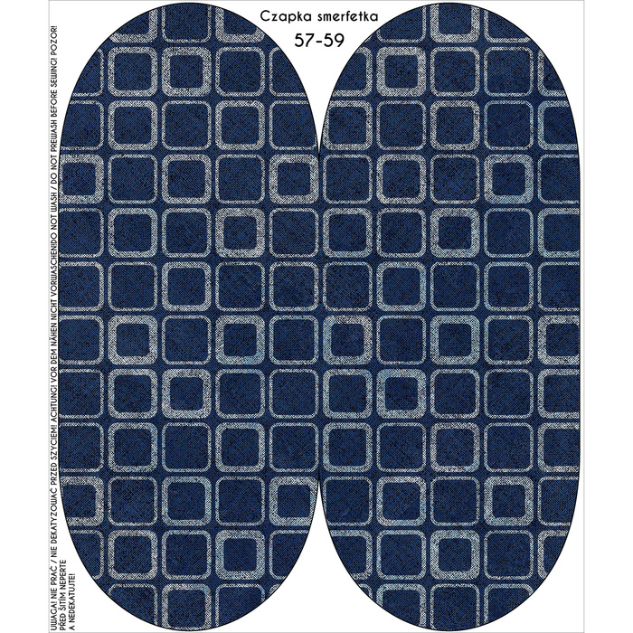 ČEPICE “Šmoulinka” - GEOMETRIC MINIMAL WZ. 13 / Velikost na výběr