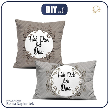 DEKO-KOPFKISSEN - HAB DICH LIEB OMA / HAB DICH LIEB OPA  - Nähset