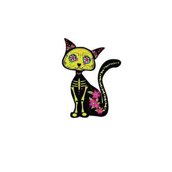 KATZE ELENA (DIA DE LOS MUERTOS) - Paneel 50cm x 60cm