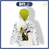 KID'S HOODIE (ALEX) - CAT ELENA (DIA DE LOS MUERTOS) - looped knit fabric (146/152)