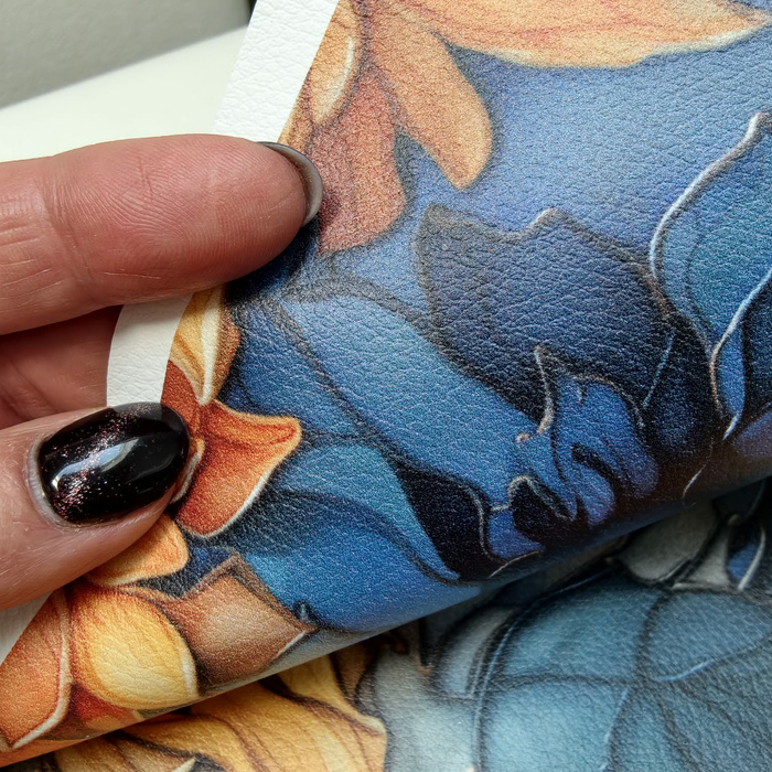 Sunflowers wz. 9 - thick pressed leatherette