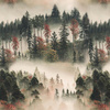 AUTUMN FOREST / WĘDROWCY LOSU  - looped knit fabric