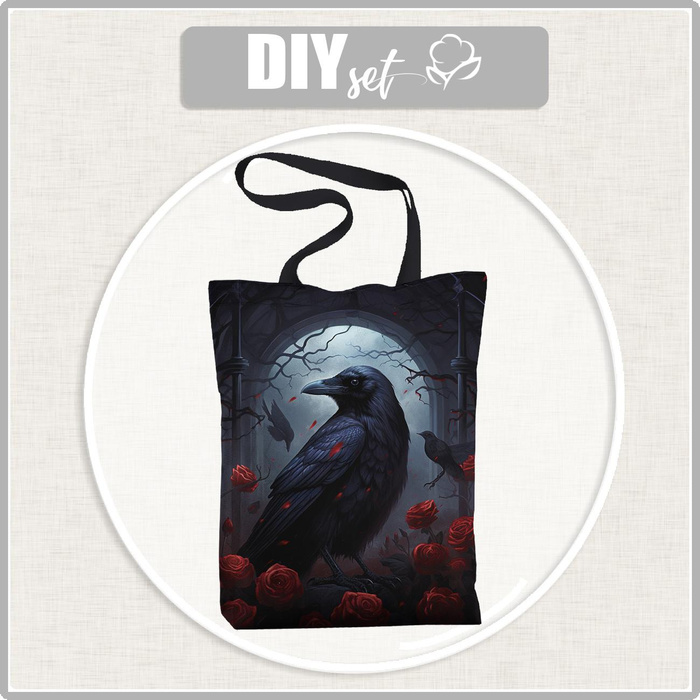 SHOPPER KABELKA - GOTHIC RAVEN VZ. 2 - voděodolná tkanina - Sada šití