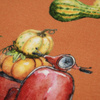 KÜRBISSE AUF DEM SCOOTER (Blätter) / orange (KÜRBISGARTEN) - French Terry mit Elasthan