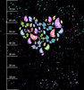 HEART / Schmetterlinge - Paneel (75cm x 80cm)