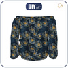 Bardot neckline blouse (SOFIA) - FLOWERS PAT.20 - sewing set