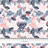 TROPICAL LEAVES pat. 4 - Cotton muslin