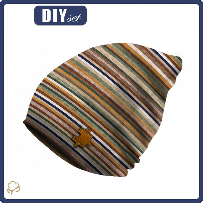 Czapka Smerfetka - RETRO EARTH STRIPES - 44-47