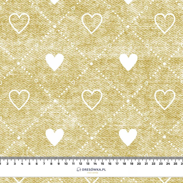 HEARTS AND RHOMBUSES / vinage look jeans (gold)